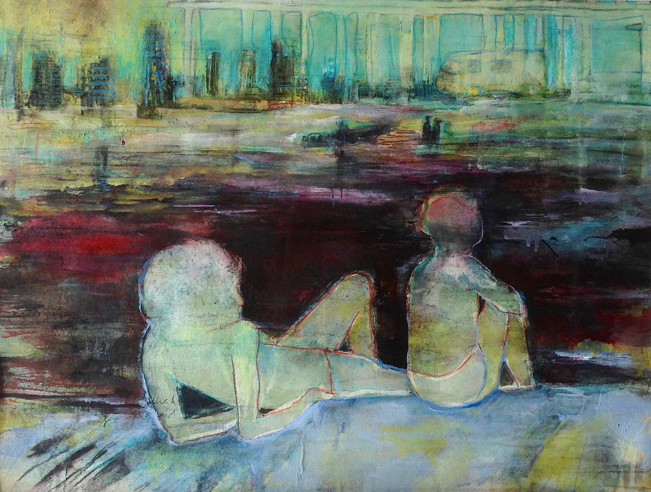 reflecting mixed media on paper 2019_64x50cm