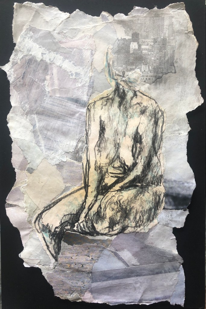 Contemplation IV (2020). 20x30cm. Mixed media collage