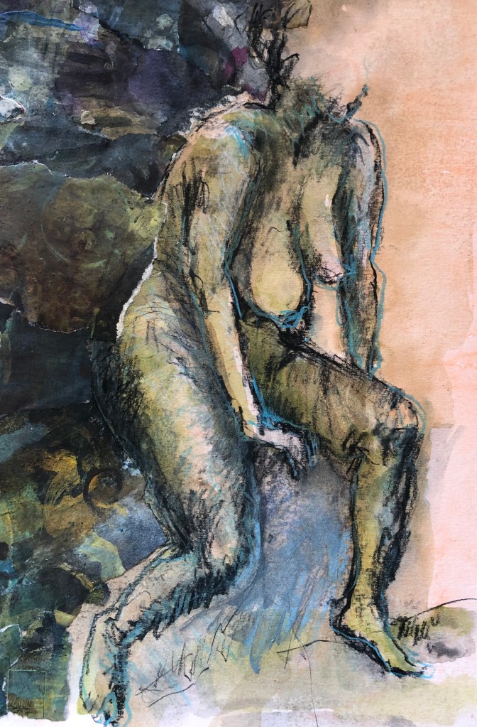 Contemplation III (2020). 20x30cm. Mixed media collage